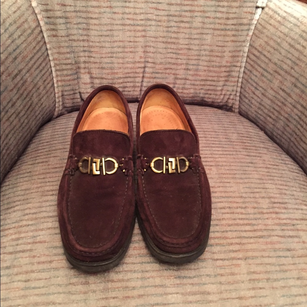 Johnston & Murphy brown suede shoes 8 1/2 M. Italy vintage 2005