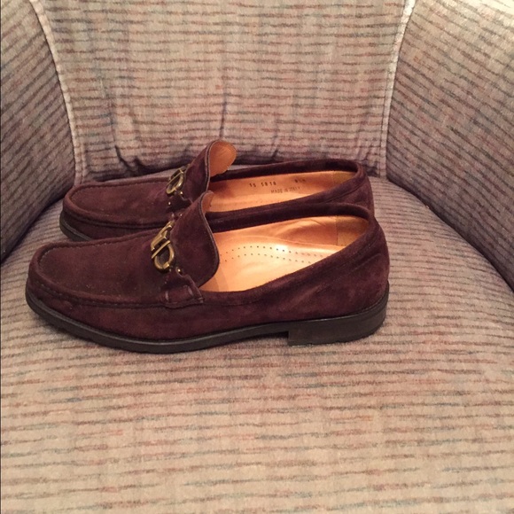 Johnston & Murphy brown suede shoes 8 1/2 M. Italy vintage 2005