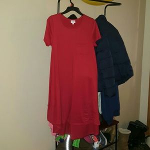 Red Lularoe Carly xs