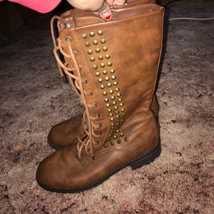 Studded Combat Boots