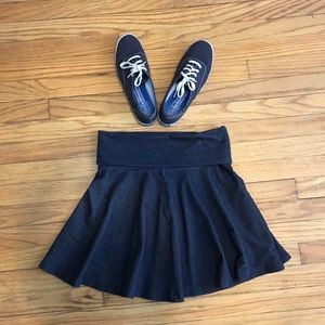 American Apparel denim fold-over skater skirt