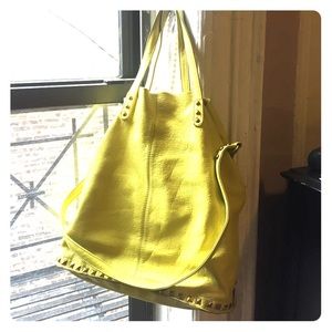 Neon yellow handbag