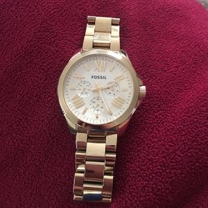 Fossil gold watch