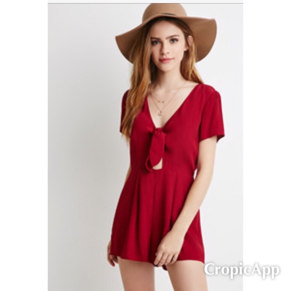 Red romper Forever 21