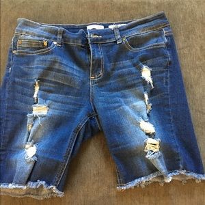 Denim shorts