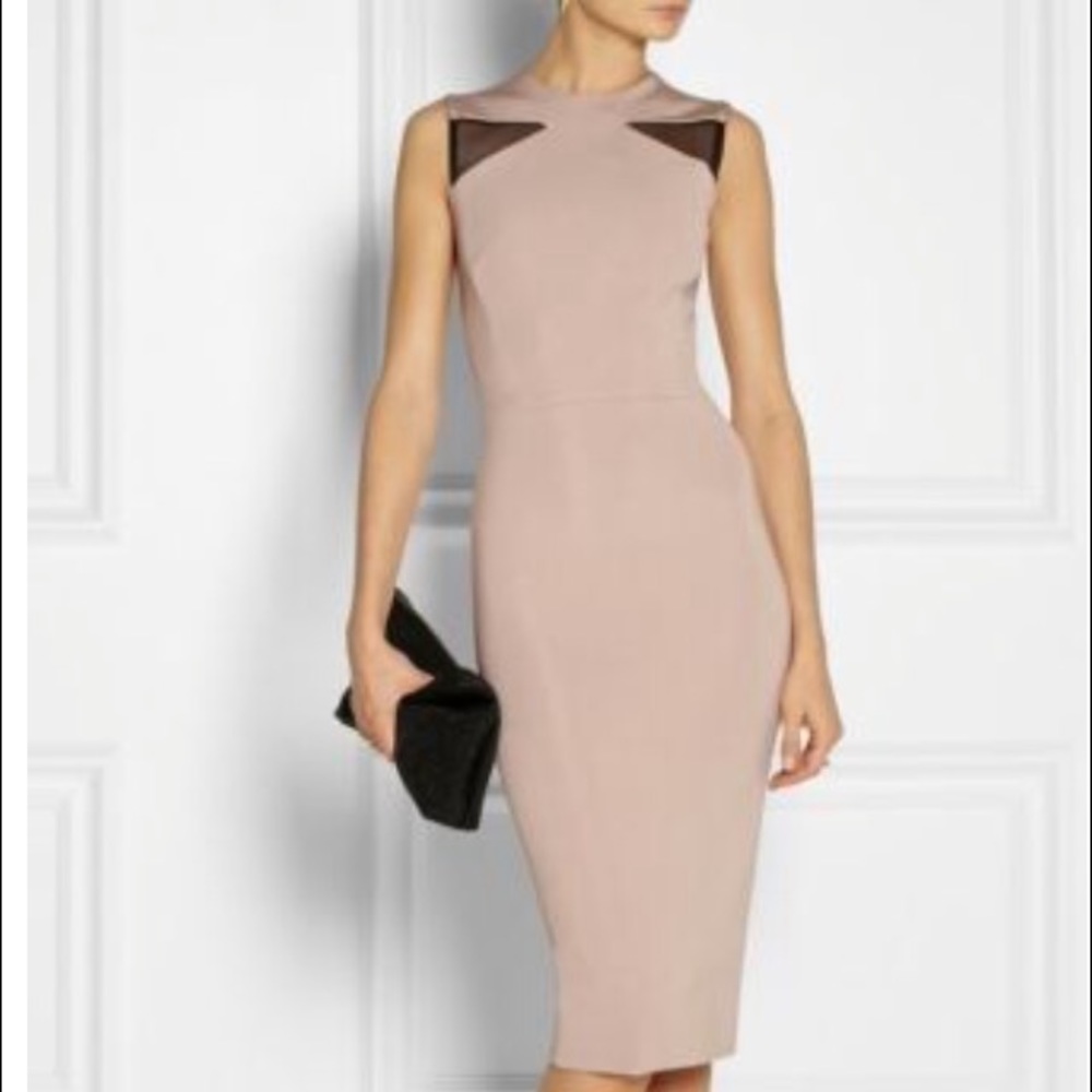 SOLD Victoria Beckham Pink Nude Mesh Dress #288 - Picture 1 of 4