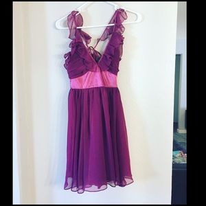 Plum cocktail length dress