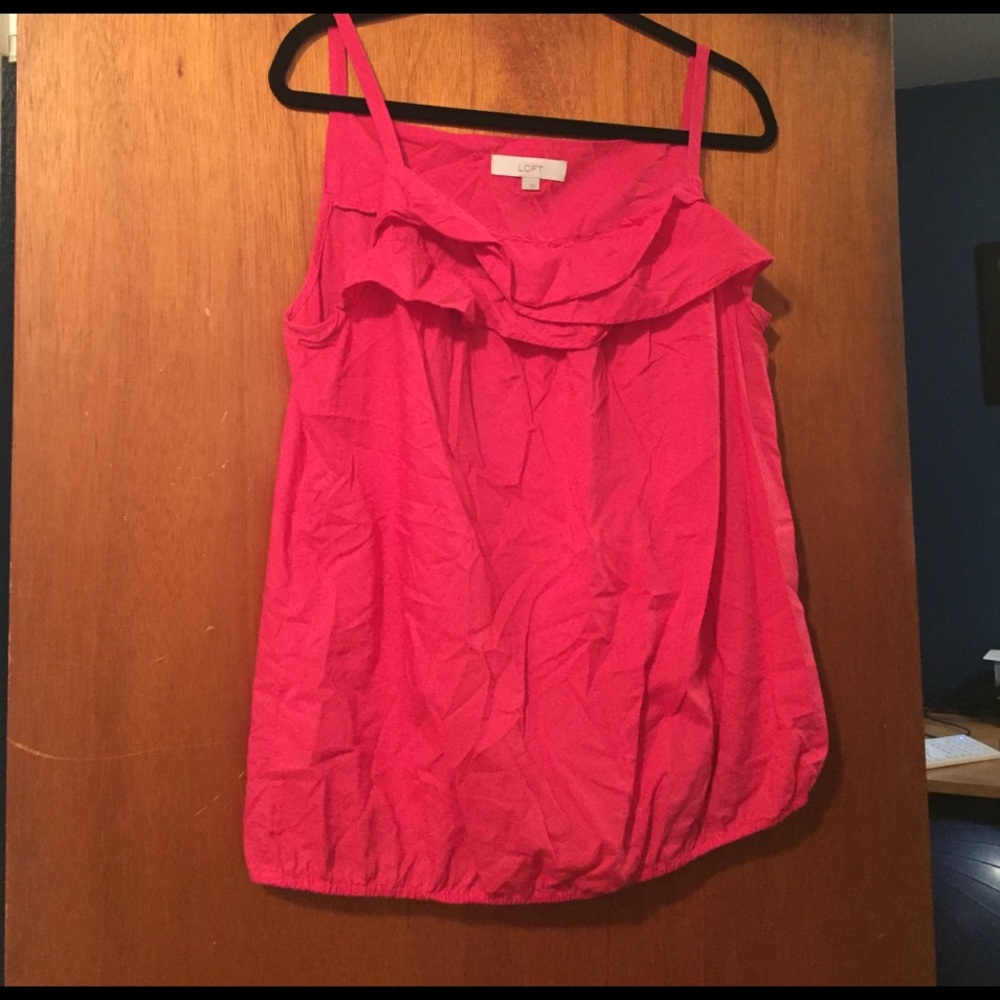 3/$15 Loft L Bright Pink Top