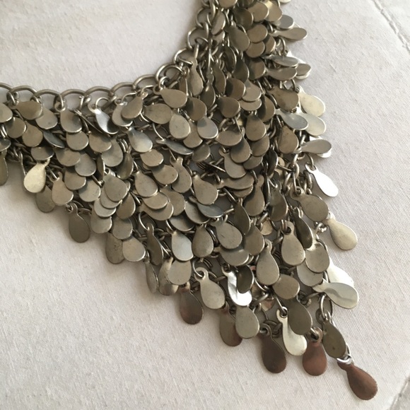 Silver Bib Necklace - Picture 3 of 4