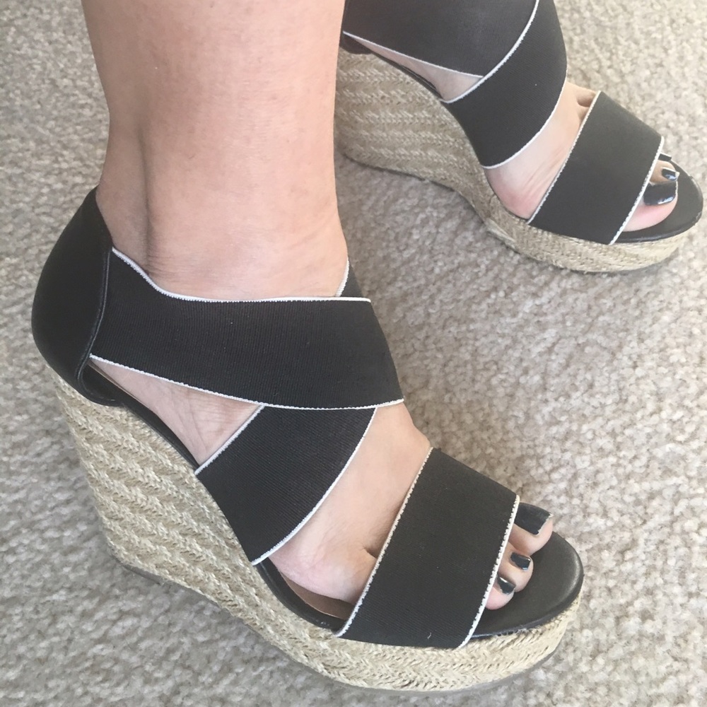 Elastic Straps Wedges Sandals