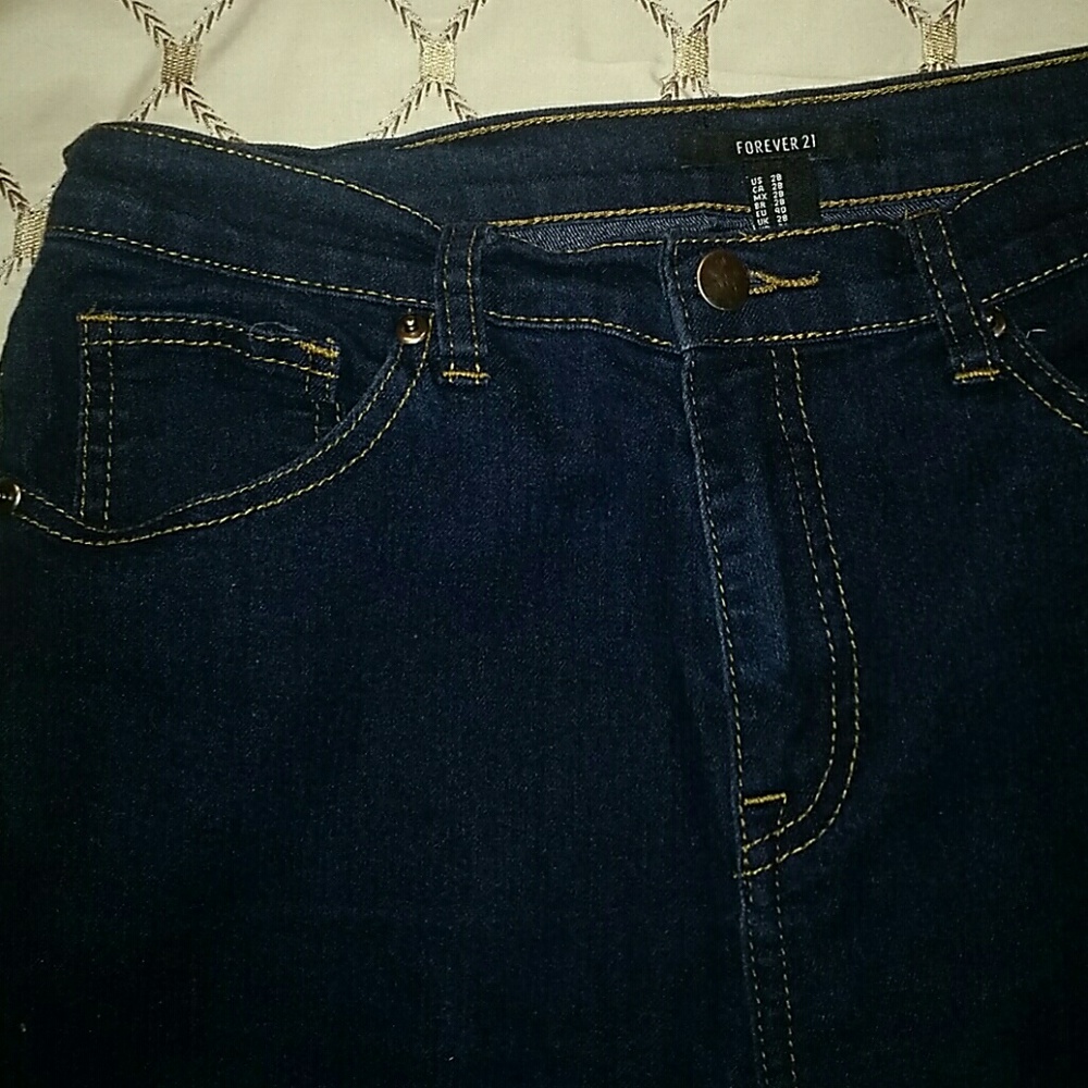 High waisted skinny jeans