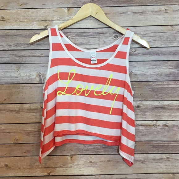 "Lovely" Striped Graphic Tank Top - Picture 3 of 3
