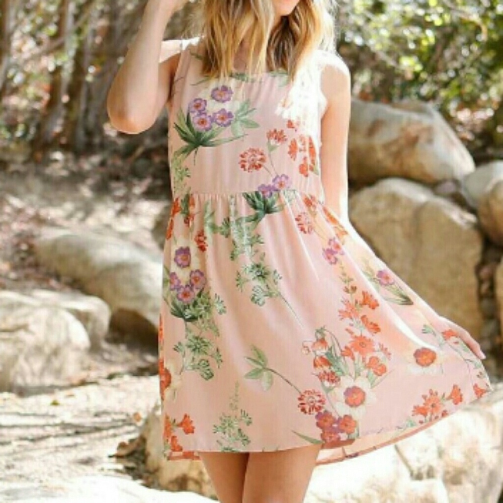 Pink Floral Dress