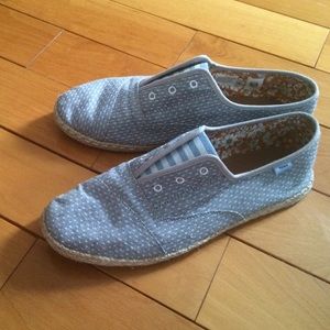 TOMS Chambray dot woman's palmera slip-ons