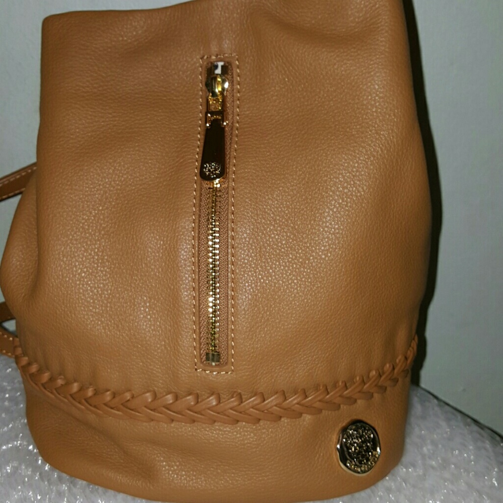 Vince Camuto leather Leigh tassel bucket boho - Picture 2 of 4
