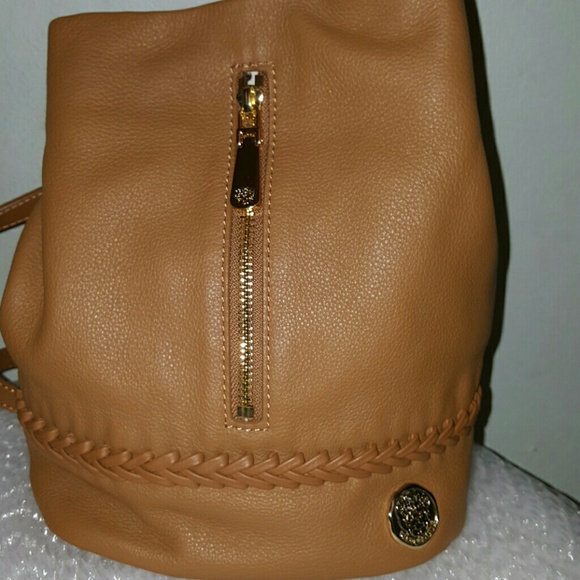 Vince Camuto leather Leigh tassel bucket boho - Picture 2 of 4