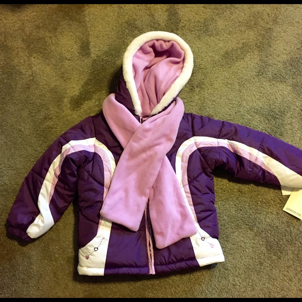 Super Warm LONDON FOG winter jacket with scarf
