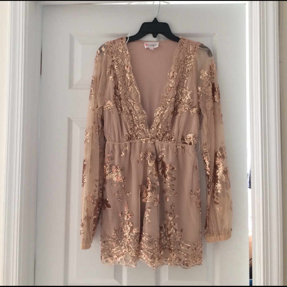 Romper with sequins