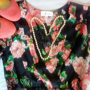 Vintage Inspired Floral Midi Dress