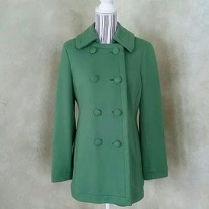 INC GREEN DOUBLE BREASTED PEA COAT