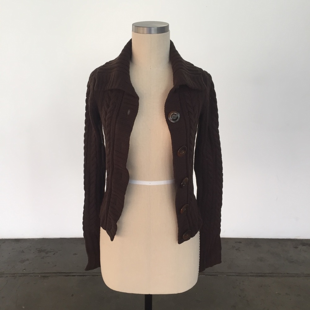 Abercrombie & Fitch Cable Knit Cardigan Sweater