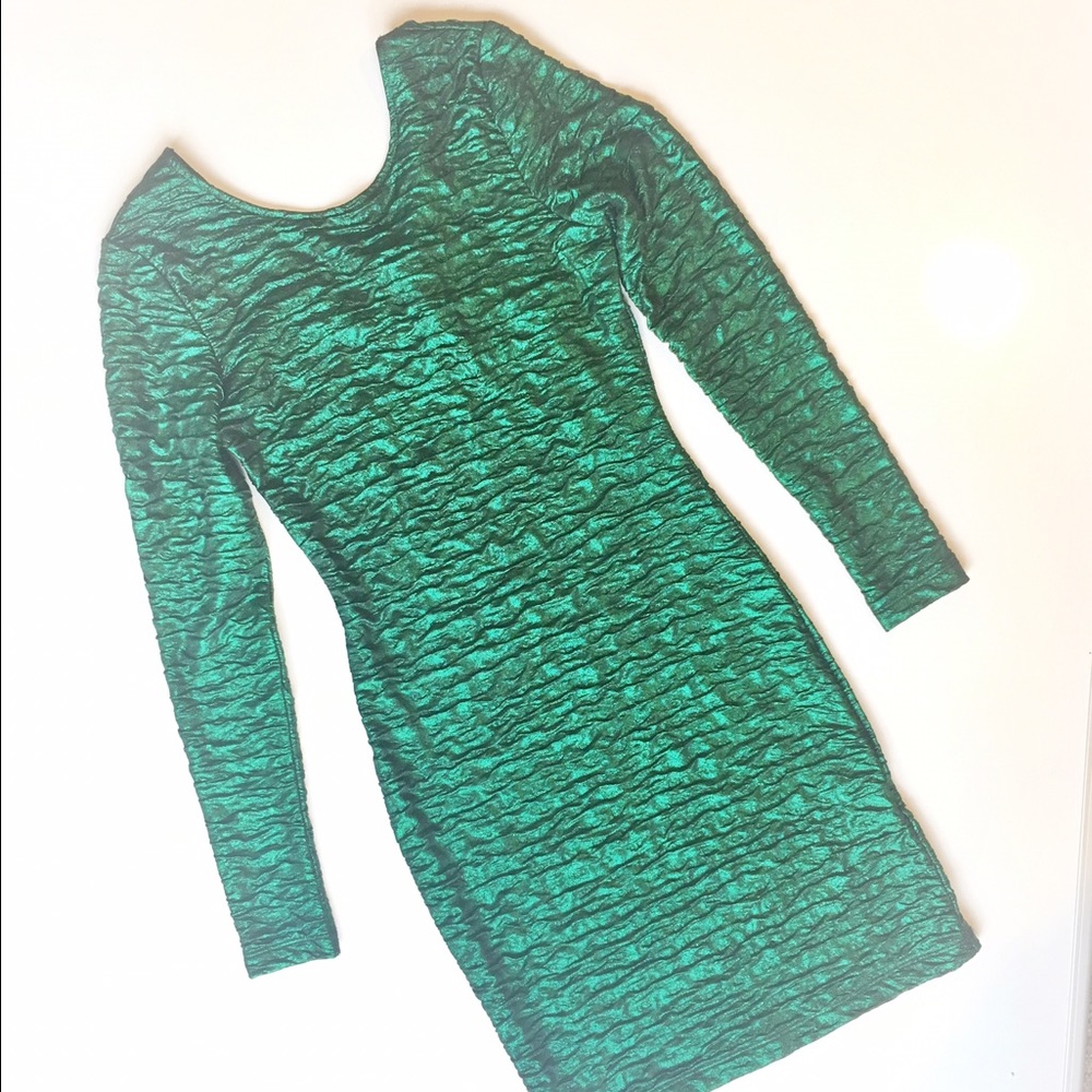 Nasty Gal emerald party dress