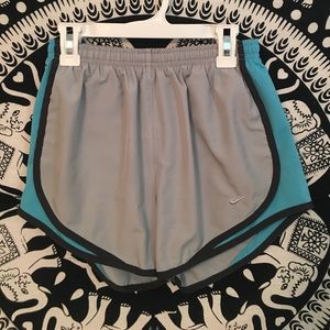 Gray and Blue Nike Shorts