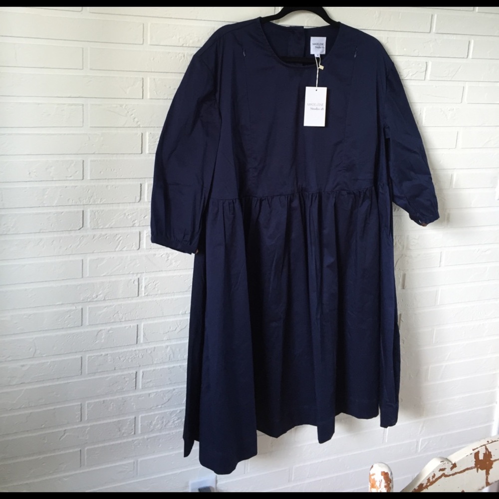 Maternity navy blue dress