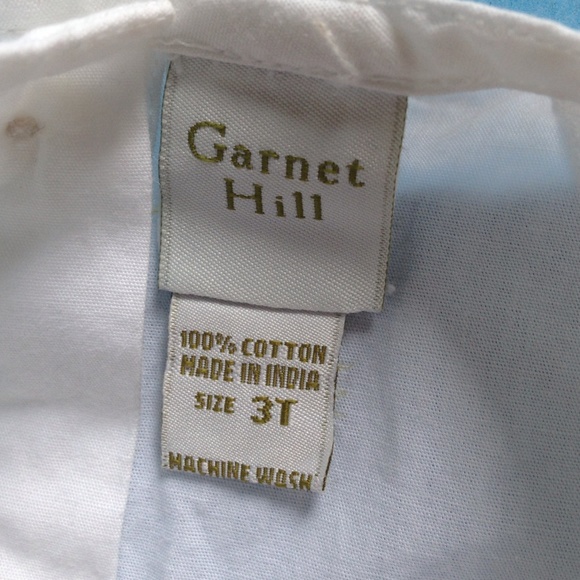 Garnet Hill 3T blouse with pink swiss dot - Picture 2 of 4