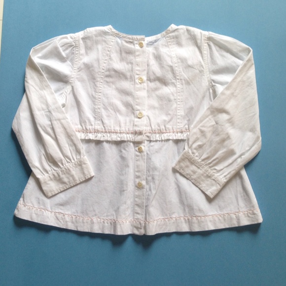 Garnet Hill 3T blouse with pink swiss dot - Picture 4 of 4