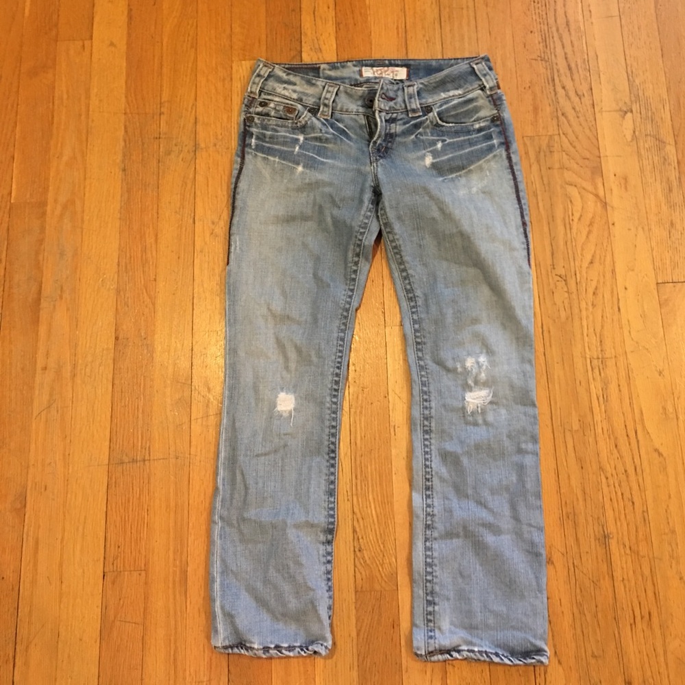 1921 Straight Leg Distressed Jeans