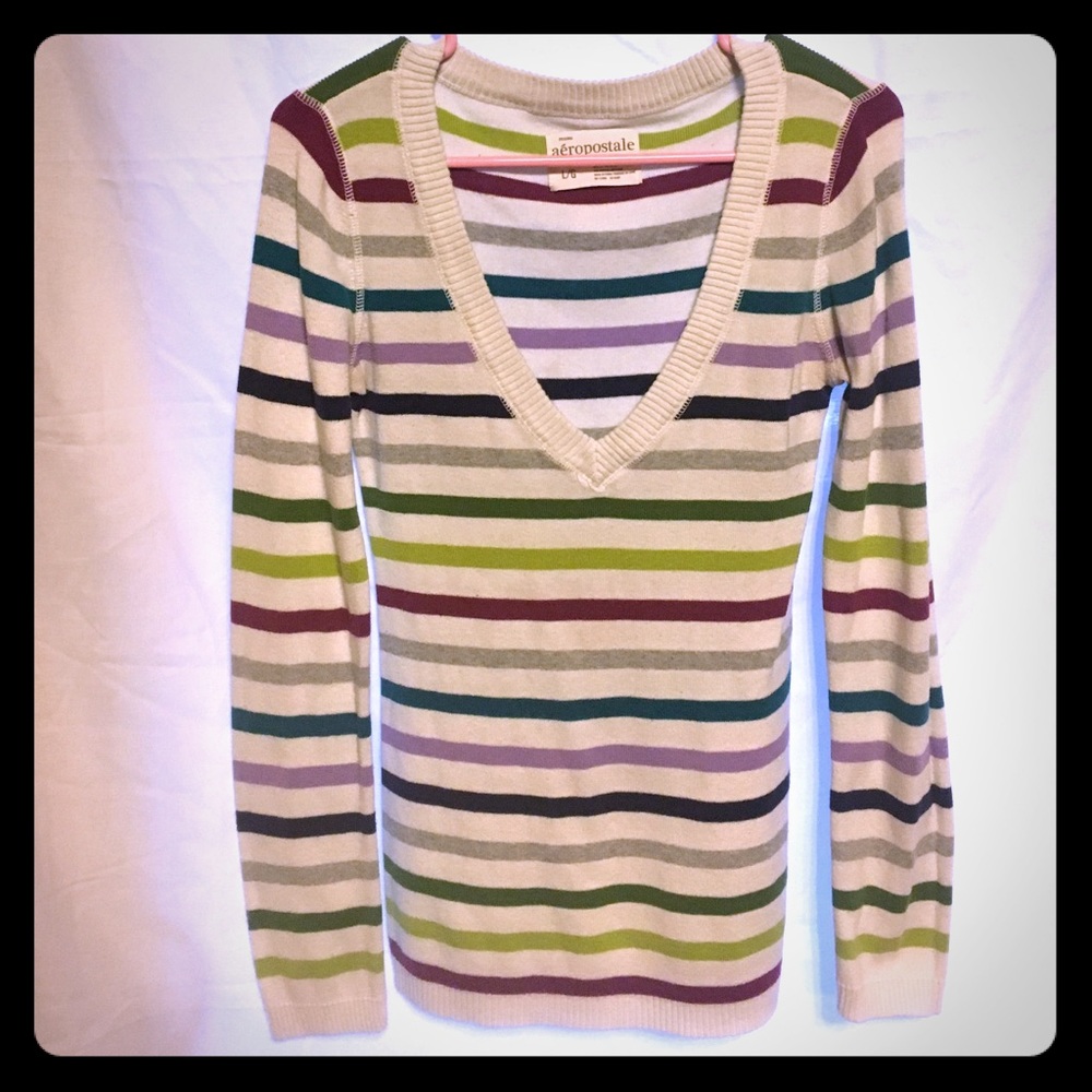 Cute striped sweater From Aero sz Lg