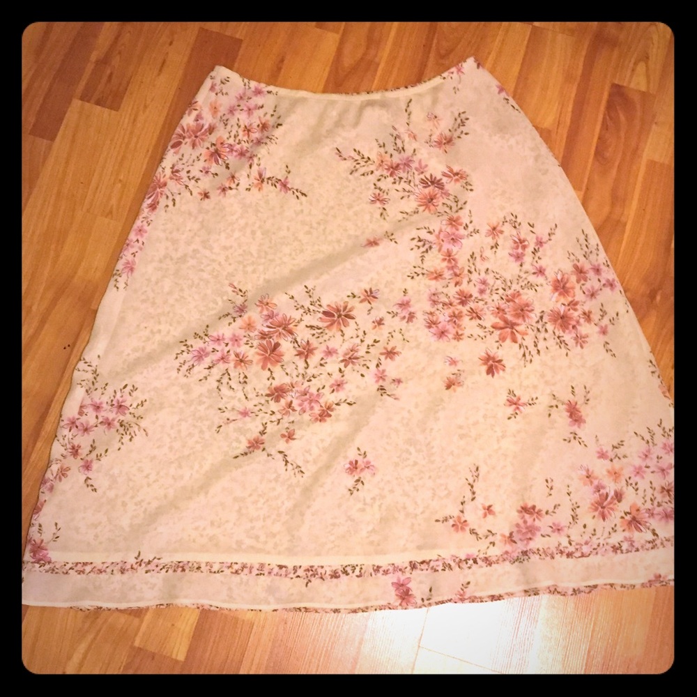Floral long skirt