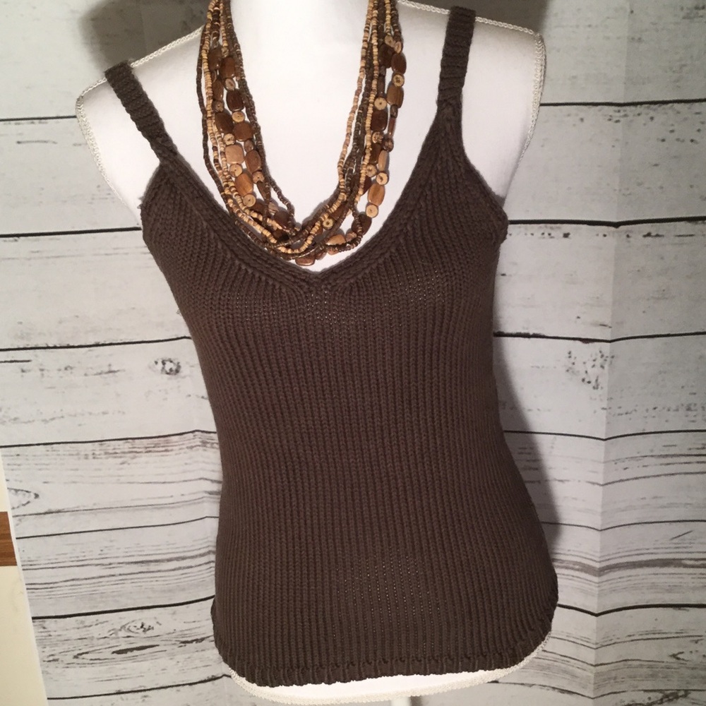 GAP chocolate knitted tank