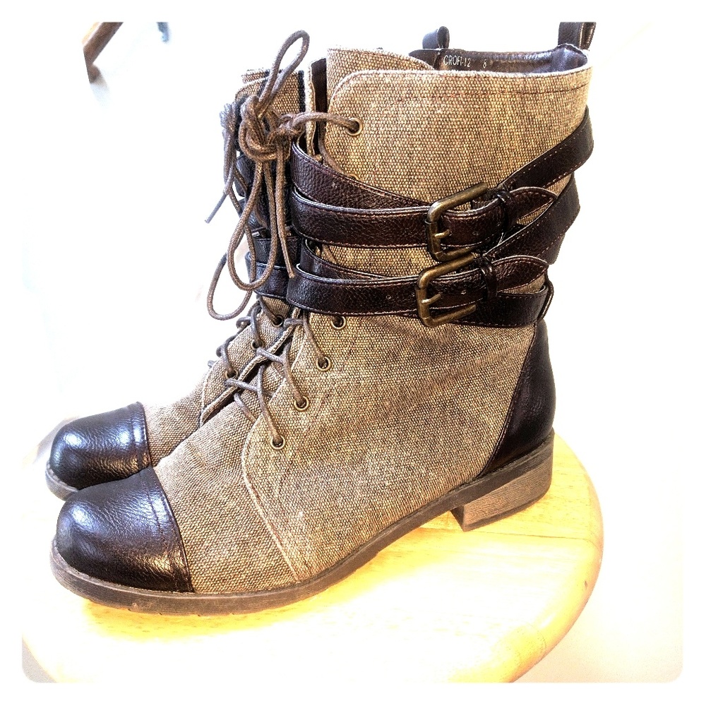 **SOLD** Strappy Laced up Boot