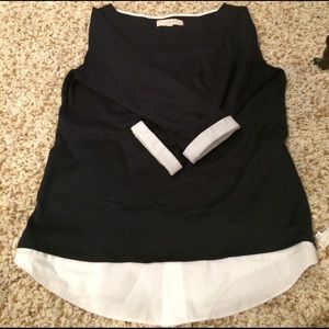 LOFT long sleeve illusion layer top