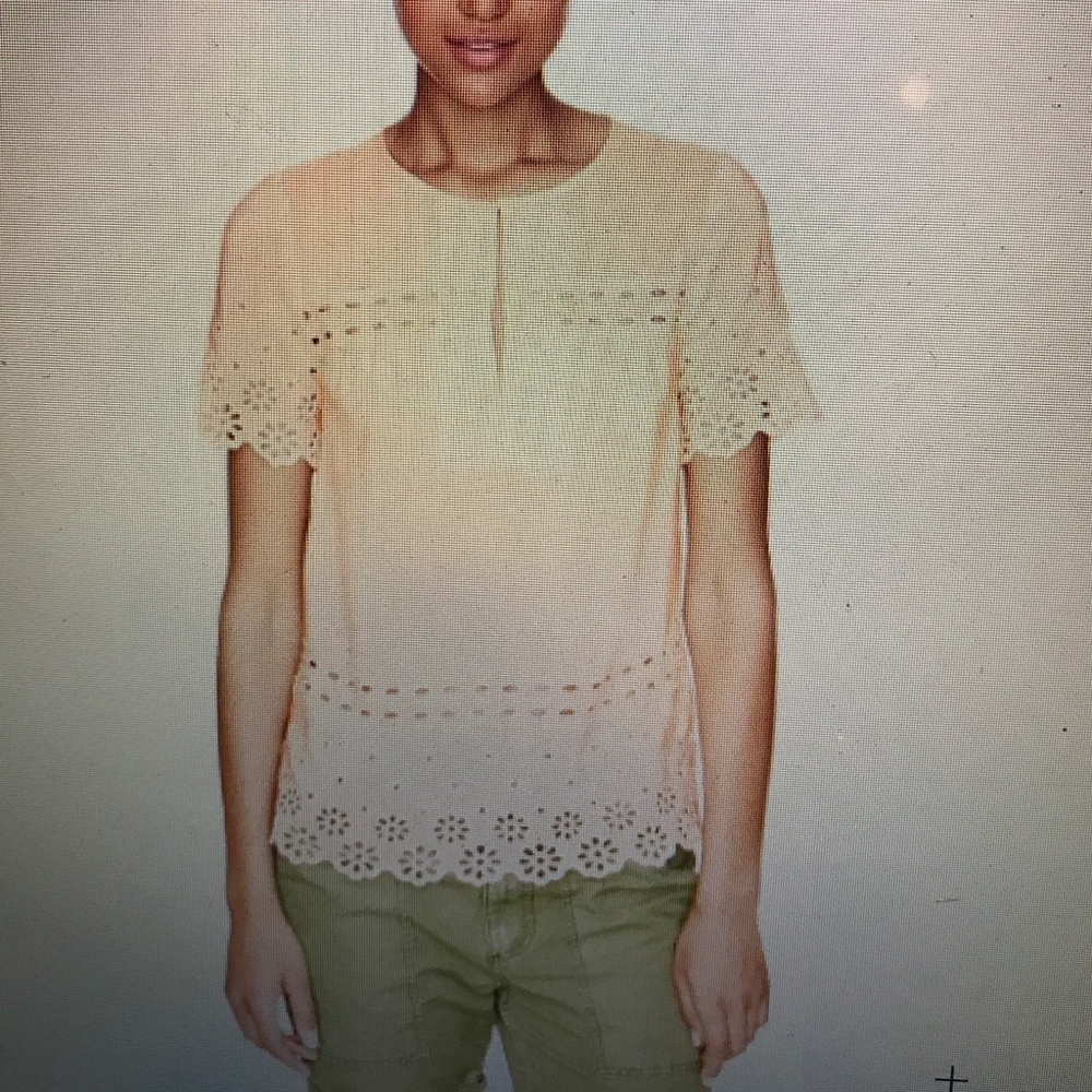 NWT Jcrew 100% silk eyelet detail blouse top sz8 - Picture 5 of 6