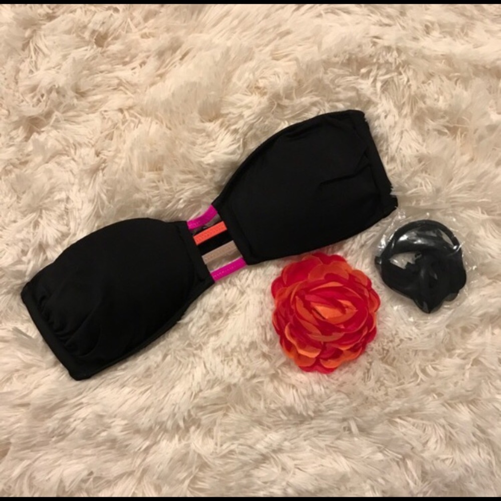 Victoria's Secret Black Bandeau Bikini Top