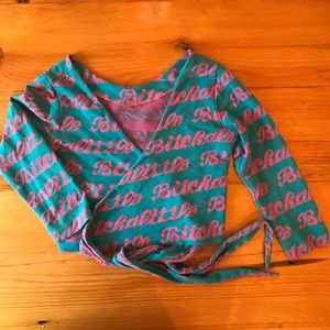 Betsey Johnson Bitchalittle Crop Top