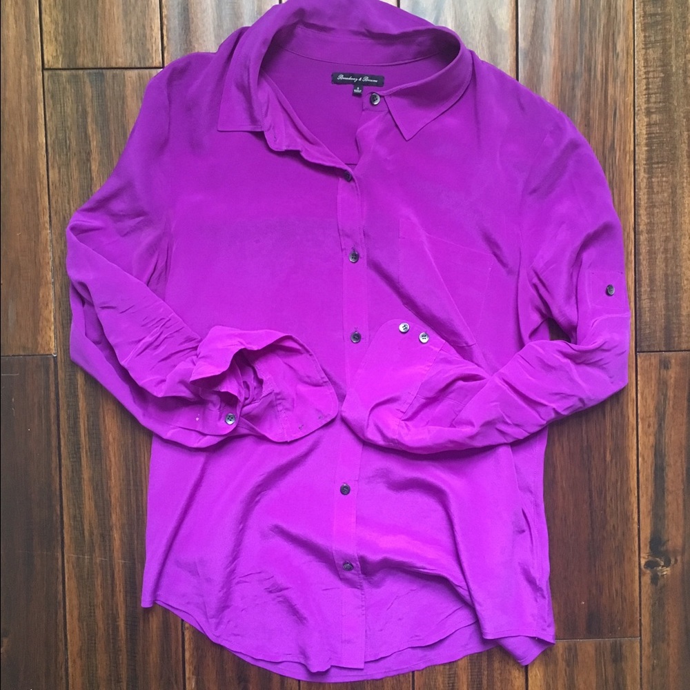 Madewell Solid Silk Boyshirt