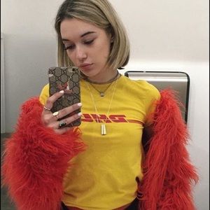 Yellow Vetements DHL shirt