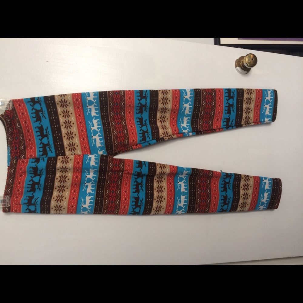 Fleeced lined winter wonderland leggings.