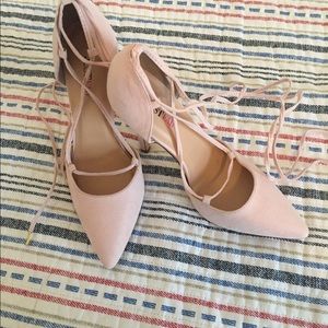 Just Fab lace up heels