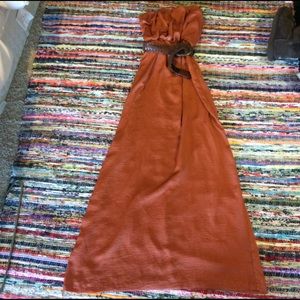Strapless maxi