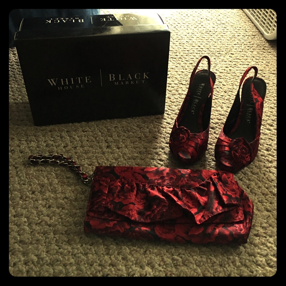 White House/ Black Market Bonita Heels & Clutch!