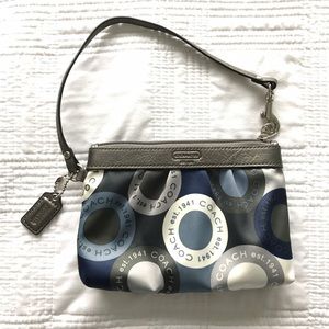 Coach Silk and Leather Wristlet