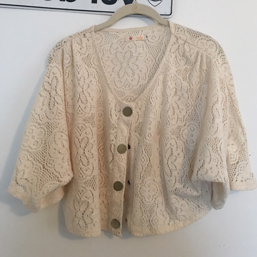 Lace flow cardigan