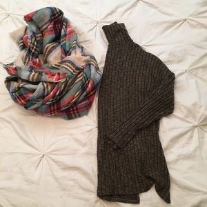 Dark olive turtle neck sweater