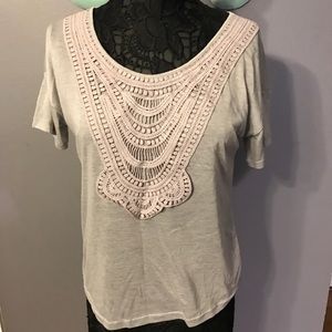 Make offer Crochet detail tee