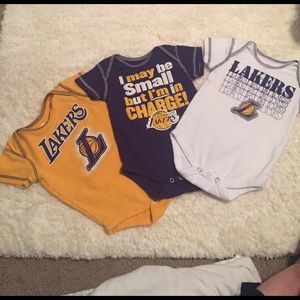 Los Angeles Lakers 12 month onesie bundle